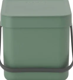 Affaldsspand m/låg sort.kon. 6 ltr.