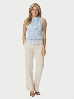 Ansol Solid Chiffon Top