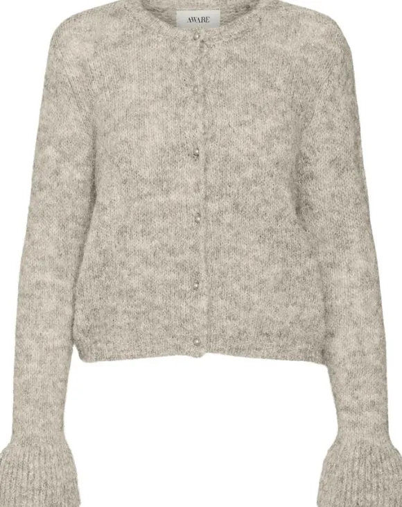 AWLEAH LORI LS O-NECK KNIT CARDIGAN