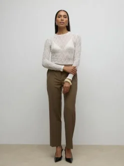 AWTESSY LS O-NECK LACE TOP NOOS