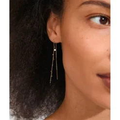 BAYLEN chain earrings gold-plated