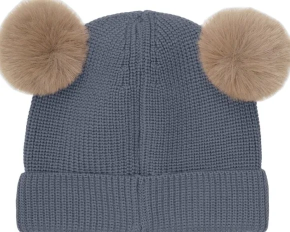 Beanie Wool Knit Pompoms