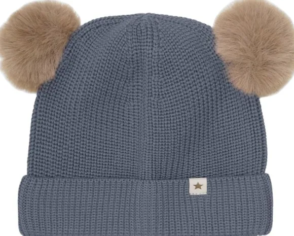 Beanie Wool Knit Pompoms