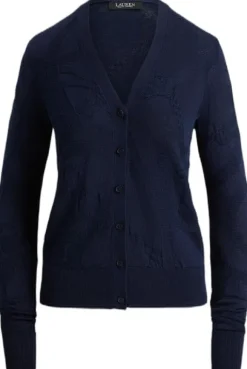 Belting-Motif V-Neck Cardigan