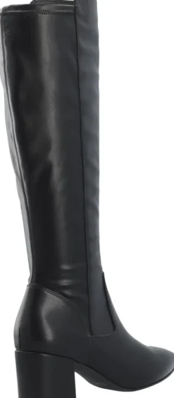 BIADEVIVED Stretch Knee High Boot Smooth Faux Leather