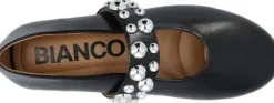 BIALUNA Studded Ballet Flat Faux Leather