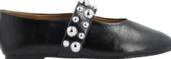 BIALUNA Studded Ballet Flat Faux Leather
