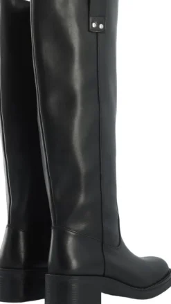 BIAMARY Knee High Pull On Boot Smooth Leather