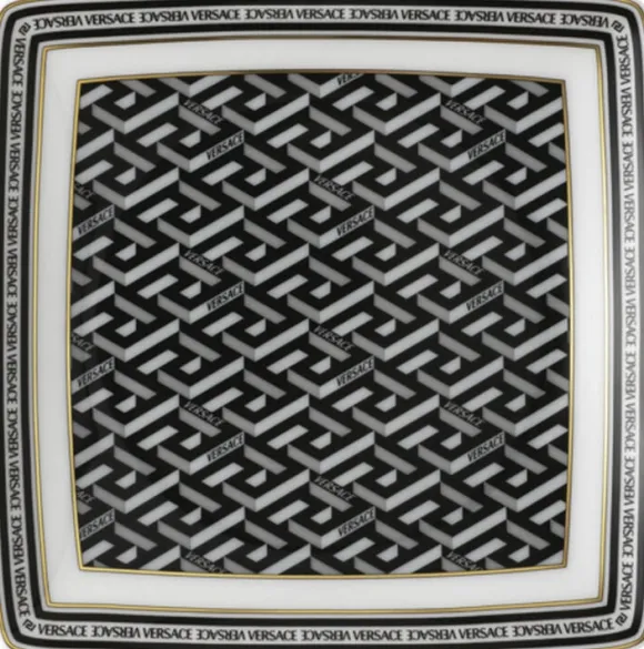 Bowl 12cm sq. flat, Signature Black, La Greca