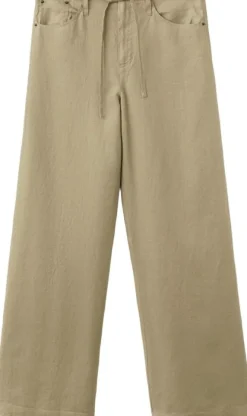 Bow linen trousers
