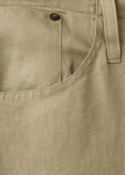 Bow linen trousers