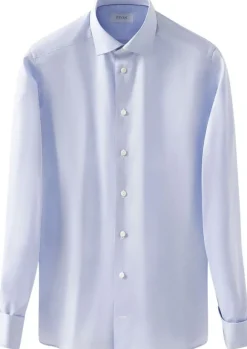 Contemporary Fit Light Blue Signature Twill Shirt - French cuff