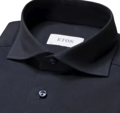 Contemporary Fit Navy Blue Solid Four-Flex Stretch Shirt