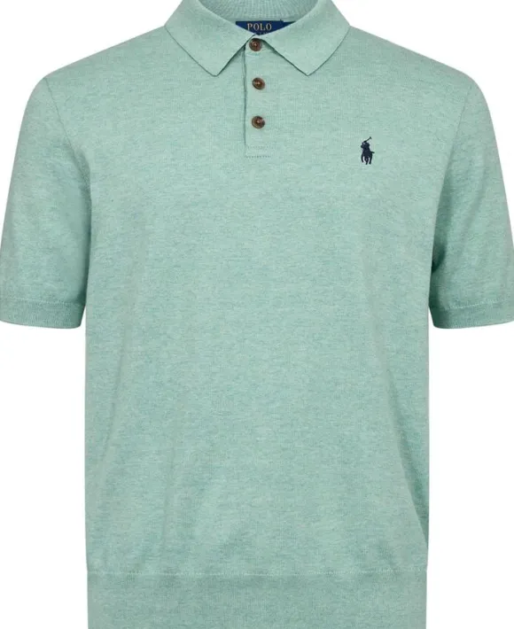Cotton Shortsleeve Knit Polo Shirt