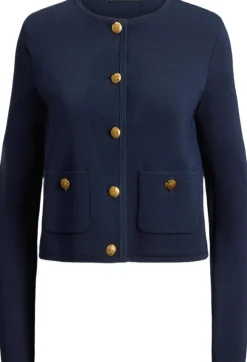 Cropped Crewneck Sweater Jacket