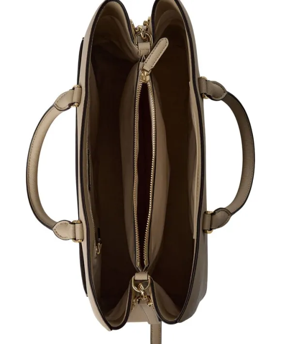 Crosshatch Leather Large Hanna Satchel