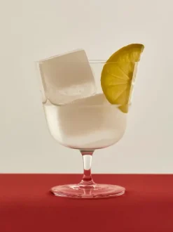 Curve Stem Glass-Set of 2-Small-Clear