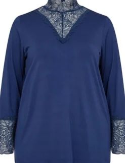 Curvy WA-STELLA 8 Bluse Blå