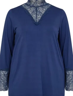 Curvy WA-STELLA 8 Bluse Blå