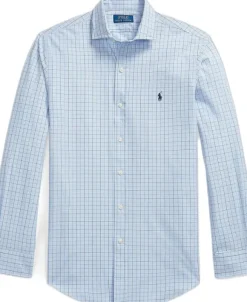 Custom Fit Plaid Stretch Poplin Shirt