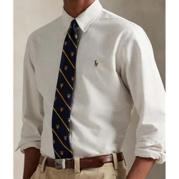 Custom Fit Striped Oxford Shirt
