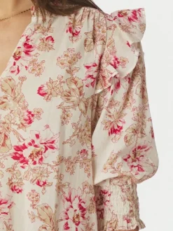 Davina Flower Rose Blouse
