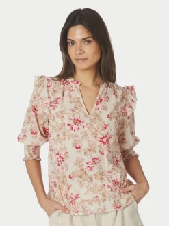 Davina Flower Rose Blouse