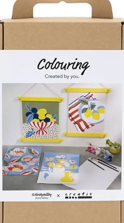 DIY Kit Farvelægning, Paint by numbers, akrylmaling