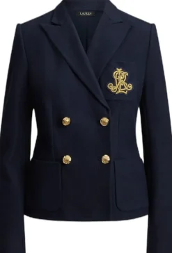 Double-Breasted Stretch Piqué Blazer