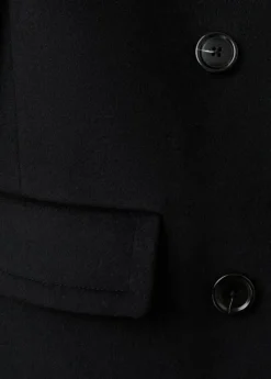 Double-breasted wool coat