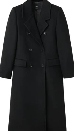 Double-breasted wool coat