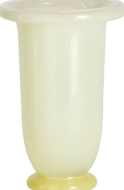 Empire Vase-Medium-Lime yellow with dark lime base