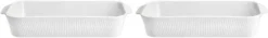 Fatset djupt Plissé 35 x 19 x 6 cm 2 st Vit