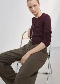 Fine-knit straight-fit cardigan