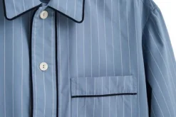 Fineline Long Nightshirt-S/M-Blue