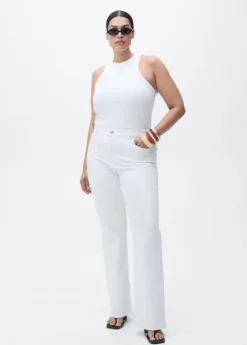 Fiona flared mid-rise cotton jeans