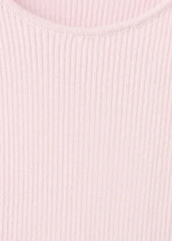 Fitted fine-knit top