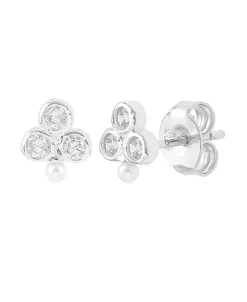 Fleur with pearls øreringe
