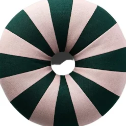 FLOAT PILLOW, DARK GREEN/ROSE