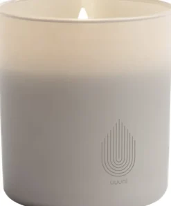 Glass Candle, Grey, 9,2x10,2 cm