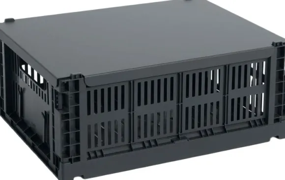 HAY Colour Crate Lid Metal-Medium-Charcoal
