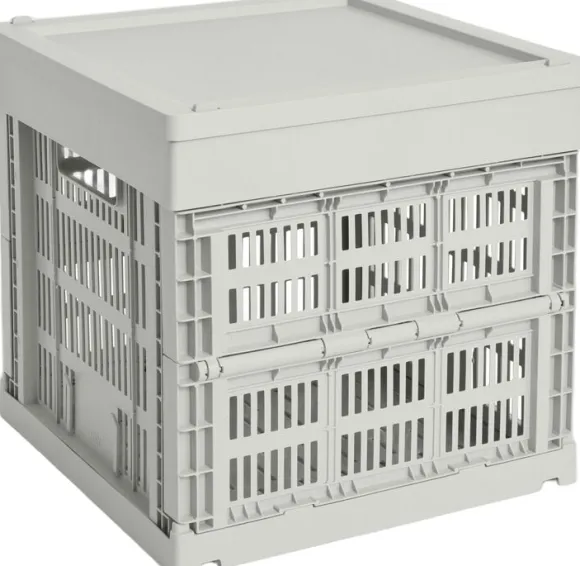 HAY Colour Crate Lid Plastic-Medium Square / Cube-Grey