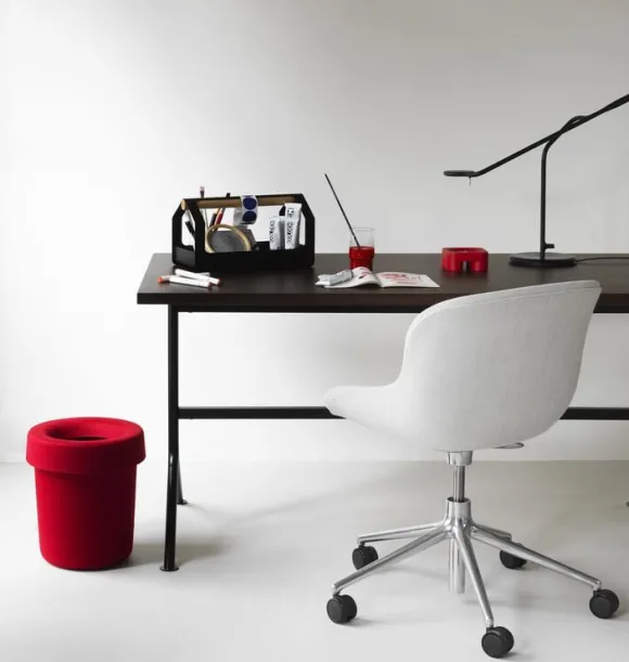 Hide Office Bin Bright Red