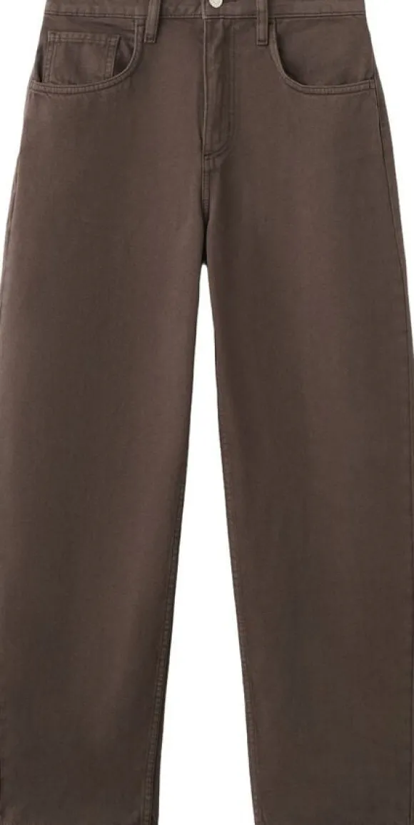 HIGH-WAISTED COTTON BARREL JEANS BET