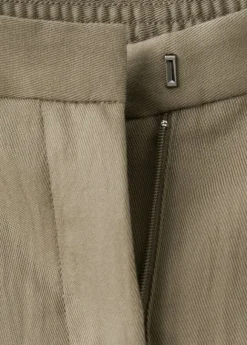 High-waisted lyocell trousers