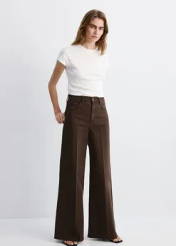 High-waisted wide leg jeans