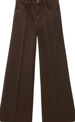 High-waisted wide leg jeans