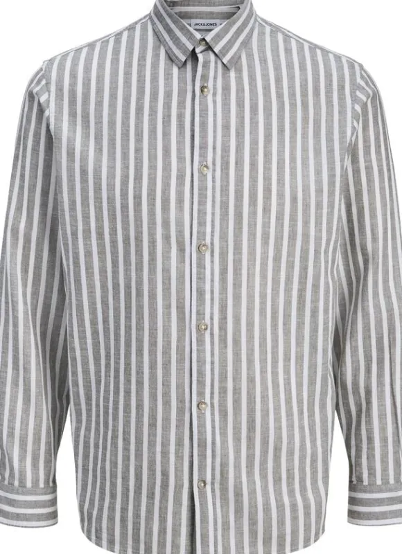 JJESUMMER LINEN BLEND SHIRT L/S SN