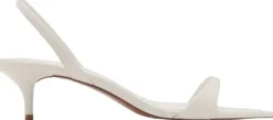 Kitten-heel sandals with strap