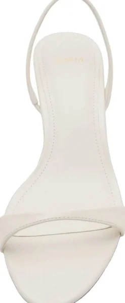 Kitten-heel sandals with strap